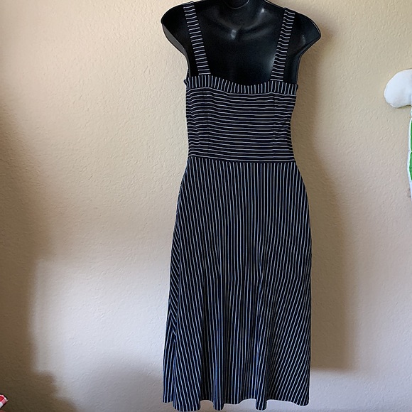 Ann Taylor Loft dark & light blue striped dress - Picture 5 of 7